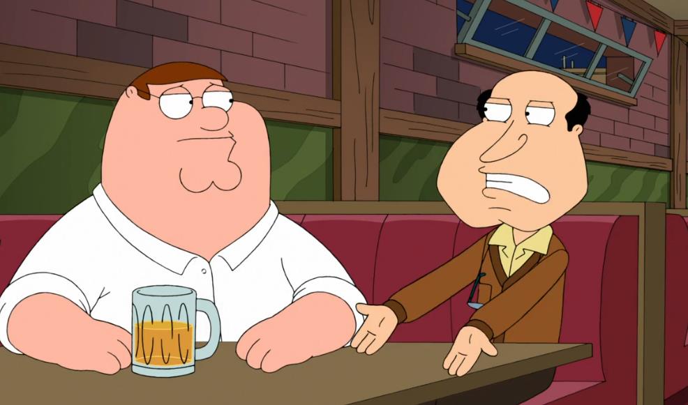 У Куагмира отклеился парик на футбольном матче, когда он пытался поймать мяч. Какая серия Гриффинов?